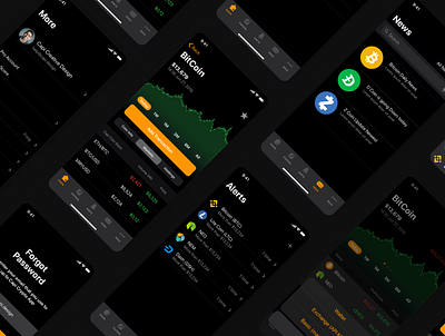 CaDeep - Crypto Screens app design creative ios 13 ios app mobile mobile app top vietnam ui designer ui design ui designer ui kit ui ux