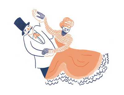 Waltz classical music editorial illustration illustration