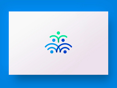 Networking blue communication icon logo logodesign logotype mark network networking people simple support work