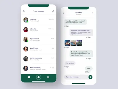 Chat App Design app ui application chat chating clean conversation design digital ecommerce illustration interface ios app message messenger mobile app ui typography ui design uiux