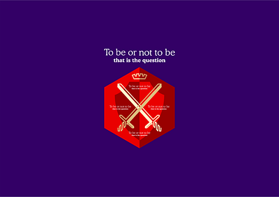 To be or not to be That is the question design icon illustration logo typography