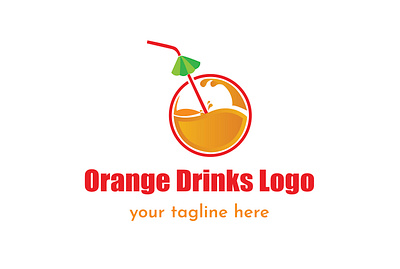 orange drinks logo brand company food idendity logo logo deisgn logo design minimal vector