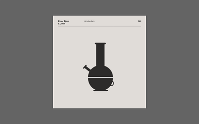 'Amsterdam' Record Cover art design illustration minimal swiss typography