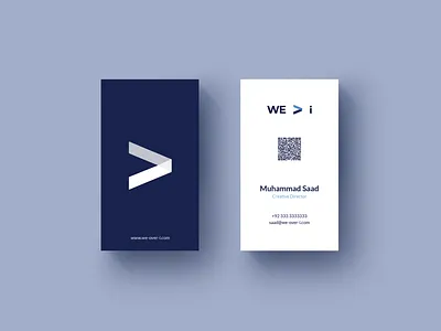 We Over I Business Card Design adobe illustrator brand identity branding business card business card design design illustration logo minimalistic vector vertical business card