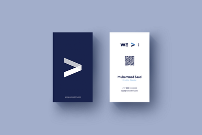 We Over I Business Card Design adobe illustrator brand identity branding business card business card design design illustration logo minimalistic vector vertical business card