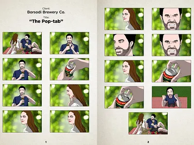 Borsodi Brewery Co. - TVC Storyboard - The Pop-tab art commercial design drawing illustration ipad procreate storyboard storyboarding televisioncommercial