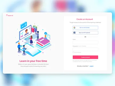 Daily UI - Sign Up dailyui education log in sign up sign up page uichallenge