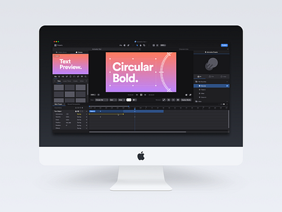 Motion Effects Editor UI black clean dark interface mac mac os minimal ui ux white