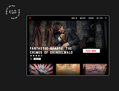 Daily UI #025 / TV app daily 100 challenge daily ui movies tv app ui