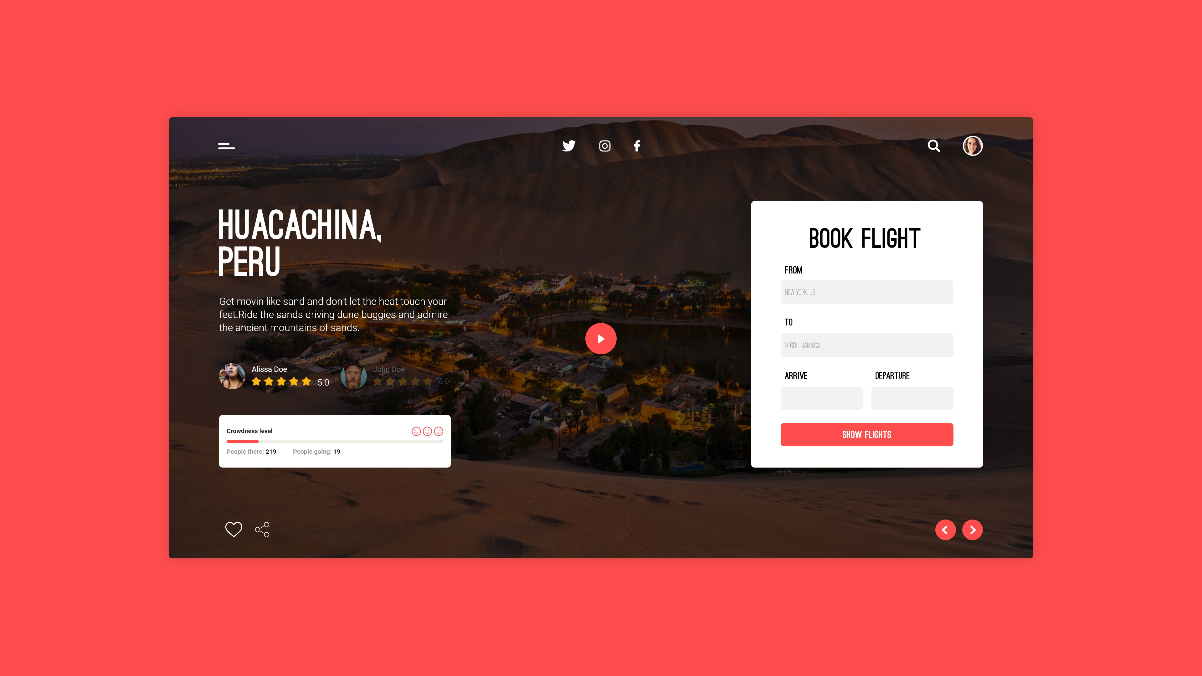 Example of Travelin - Huacachina, Peru