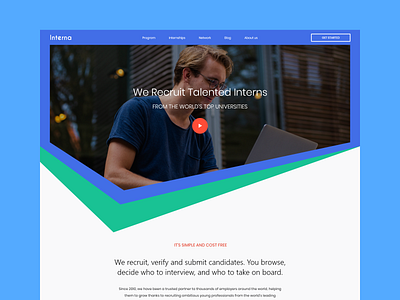 Interna Landing Page adobe xd adobexd design landing landing page landing page design landingpage ui web web design website concept website design