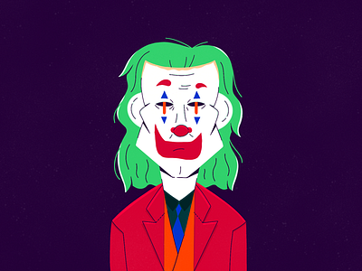 Joker clown design flat illustration illustrator joaquin phoenix joker photoshop