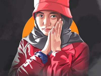 Arafah is a female comedy standup arafah art coreldraw design illustrator vector