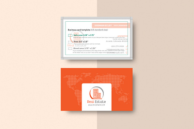 Real Estate Business Card & Mock-up card mock up real estate