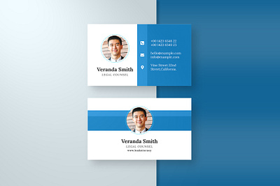 Corporate Business card Template & Mock-up blue business card businesscard card mock up template