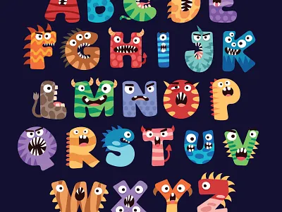 Cute Halloween Inspired Alphabet designs.