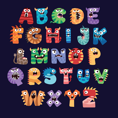 Cute Halloween Inspired Alphabet designs.