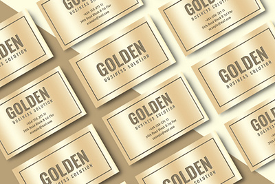 Business Card and Mockup-Golden businesscard card elegant mockup template
