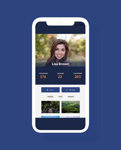 User Profile daily ui dailyui design followers mobile mobile ui sketch sketchapp uifaces user profile