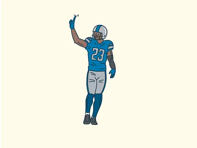 Big Play Slay athlete darius slay detroit detroit lions football football player illustration lions nfl procreate