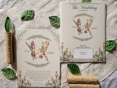 wedding invitation design animals animals logo bird brown design icon invitation card print design watercolor illustration watercolor painting watercolour wedding wedding invitation