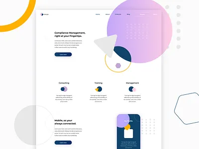 Gradients and shapes branding dribbble gradient graphic design graphicdesign landingpage modern shapes ui uidesign webdesigner