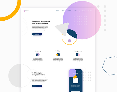 Gradients and shapes branding dribbble gradient graphic design graphicdesign landingpage modern shapes ui uidesign webdesigner