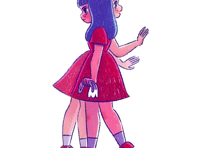 Two Sides anime art cartoons children book illustration childrens illustration comics digital girl illustration inktober inktober2019 kassandra heller