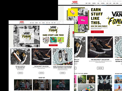 Vans Family Takeovers graphic design interactive ui ux web design