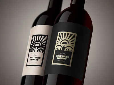 Wild Hills Winery Logo brand design brand identity branding design icon illustration logo logotype minimalism typography vineyard wine winery