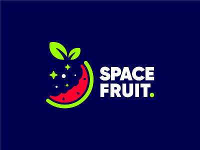 SPACE FRUIT art brand branding company creative design fruit fruit logo icon illustration logo logodesign space