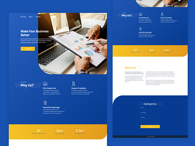 Landing Page for Consultant Business Agency clean design fiverr homepage landing landing page design landingpage screen ui uiux ux webdesign website