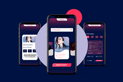Booking Concert Ticket adobe application ui booking design mobile ui xd design