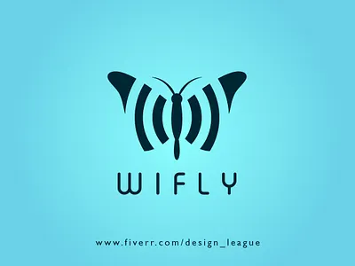 Wifly artwork branding butterfly butterfly logo clean creative design design fresh design icon logo logo design logodesign minimalist minimalist logo minimalistic trending trendy wifi wifilogo