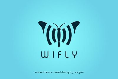 Wifly artwork branding butterfly butterfly logo clean creative design design fresh design icon logo logo design logodesign minimalist minimalist logo minimalistic trending trendy wifi wifilogo