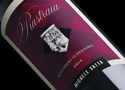 Piastraia Wine Label Restyling bottle branding label logo logotype logotypes packaging product wine winebranding winelabel winelogo