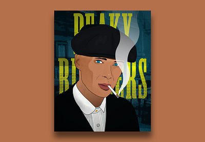 Thomas Shelby adobeillustrator character cillianmurphy design drawing illustration peaky blinders pop art portrait