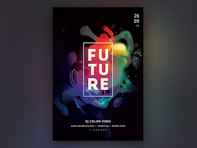 Future Flyer club dark download flyer future futuristic graphic design graphicriver night nightclub photoshop poster psd template