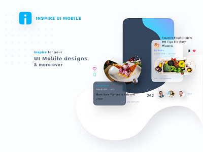 INSPRIRE UI MOBILE app blog clean entertainment events finance food and drink incentives jobs kit modern money news profile template transaction transfer ui ux