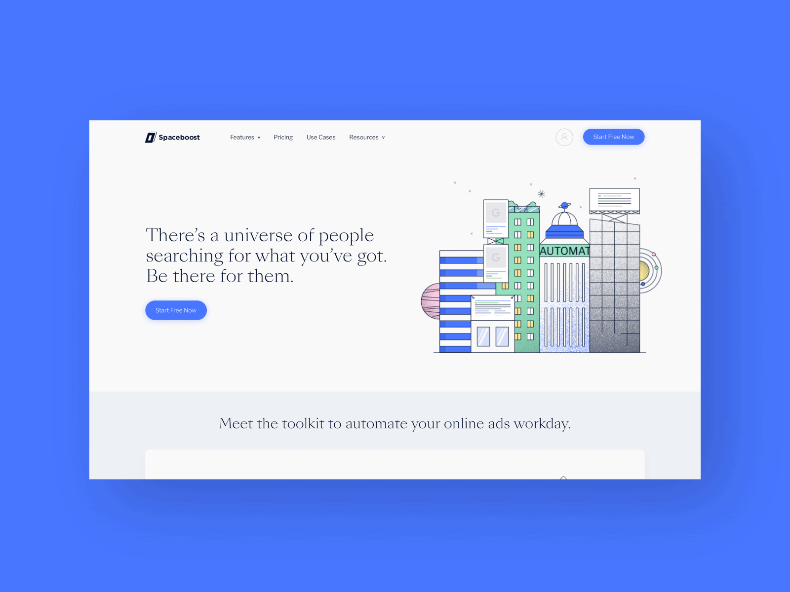 Spatial themed UI animation blue clean gif illustration interface minimal spatial ui web webdesign white white space