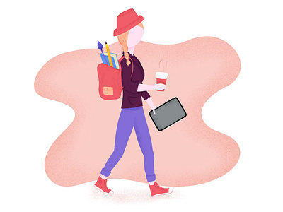 First day of school illustration art artwork character design drawing dribbble graphic illustration illustrator