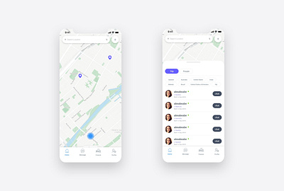 Travel Tracker App chat app connecting interface design messaging social network track travel travel agency travel app ui ux