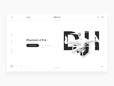 Drone Store Propeller design logo minimal ui ux web website