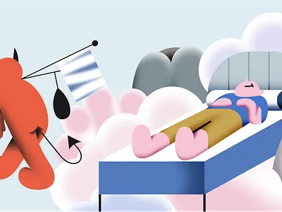 Hassle-free sleeps art branding character character design color graphic design growth illustration logo marketing uiux vector web design