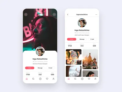 Daily UI 006 - User Profile app design daily100 dailyui dailyui006 mobile app mobile design