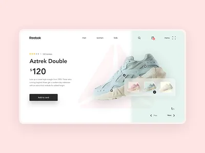 Reebok Sneakers cart interaction daily challenge daily ui design shop interaction reebok sneakers card store store design ui ux web design