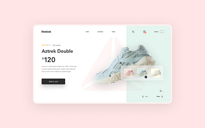 Reebok Sneakers cart interaction daily challenge daily ui design shop interaction reebok sneakers card store store design ui ux web design