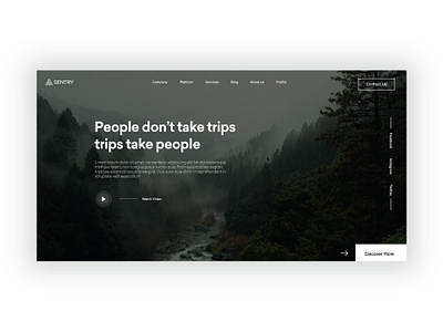 Travel / Explore Header Inspiration clean design header header design headers home travel ui web