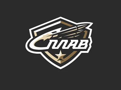 Splav graphic maniac logo logo design military rockets shield splav sports branding sports logo star war