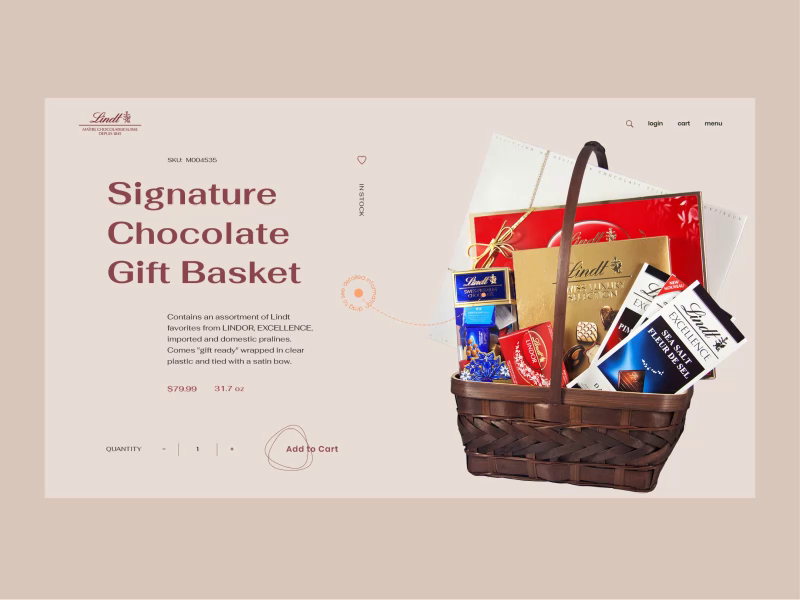 Example of Chocolate Gift Basket